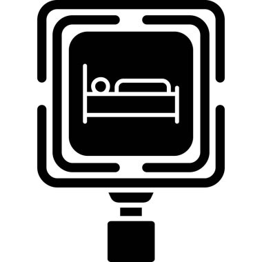 Otel simgesi vektör illüstrasyonu