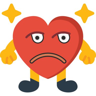 kalp çizgi film karakteri simgesi