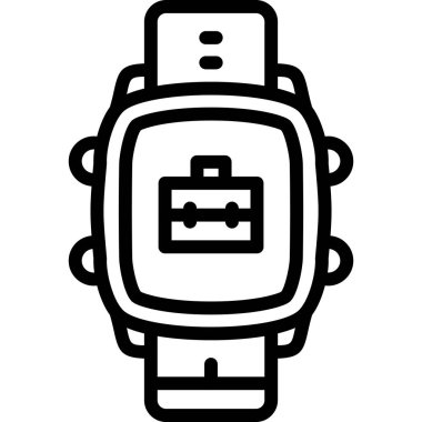 Akıllı saat simgesi ana hat vektörü. Akıllı saat. dijital akıllı