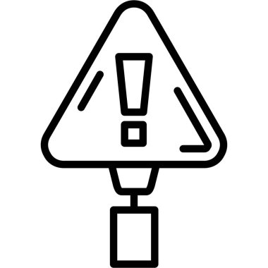 Uyarı uyarısı simgesi dış hat biçiminde