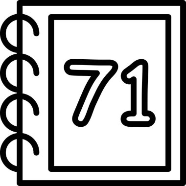 Bir takvim simgesinin vektör illüstrasyonu