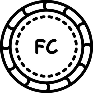 Kumarhane çipleri simgesi, taslak biçimi