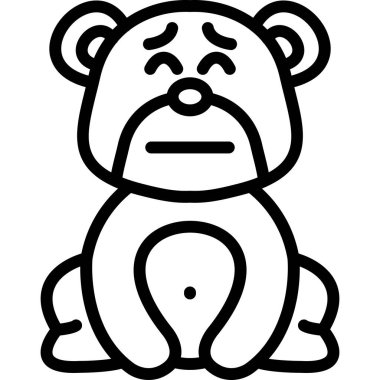 Ayı simgesi vektör illüstrasyonu