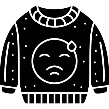 Kış kazak simgesi, basit tarzı