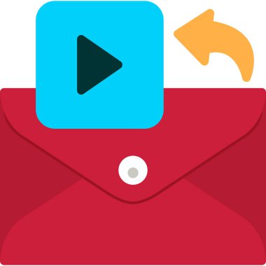 zarf e- posta pazarlama simgesi düz biçiminde