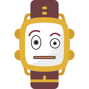 beyaz alarmlı saatin çizgi film çizimi