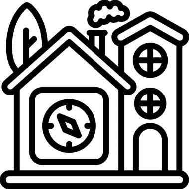 ev evi simgesi taslak biçiminde