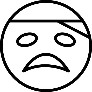 hüzünlü yüz simgesi, duygu simgesi çizimi