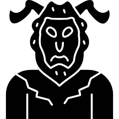 İblis simgesi, basit vektör illüstrasyonu