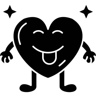 Mutlu yüzlü kalp simgesi