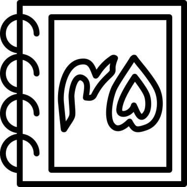 Kitap. Web simgesi basit illüstrasyon