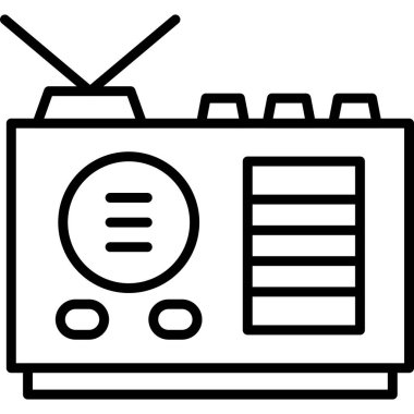 ses oynatıcı simgesi. Beyaz arkaplanda izole edilmiş web tasarımı için müzik çalıcı vektör simgesi