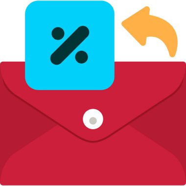 Zarf e- posta simgesi düz biçimdedir. e- posta iletisi e