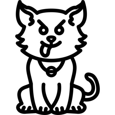 Çizgi film kedisinin vektör çizimi