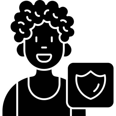 Adamım. Web simgesi basit illüstrasyon