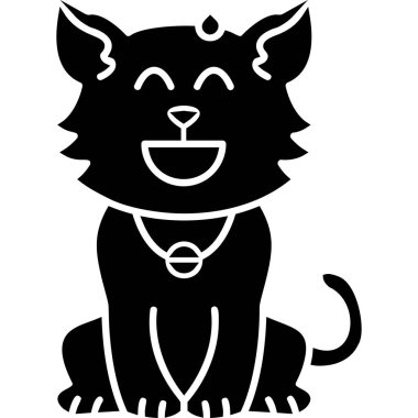 kedi ağı simgesi basit illüstrasyon