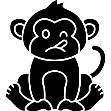 Vektör maymun kafa simgesi