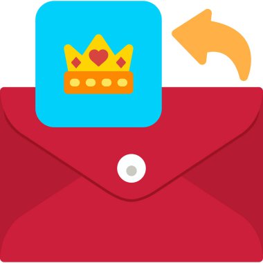 Uzun gölgeli taçlandırılmış düz simge, vektör simgesi