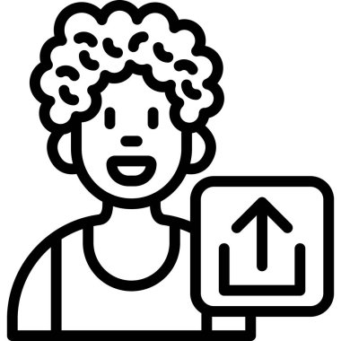 avatar insan kişisi simgesi ana hatlar biçiminde