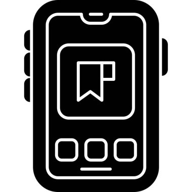 Akıllı telefon simgesi, basit vektör illüstrasyonu