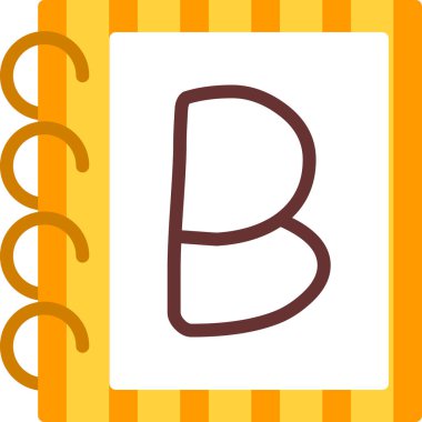 alfabe harfi b simgesi, vektör illüstrasyonu