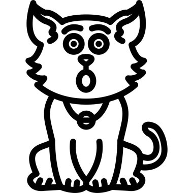 çizim karikatür mutlu kedi