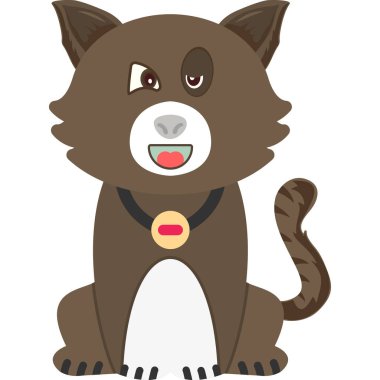 Tatlı bir köpeğin karikatürü.