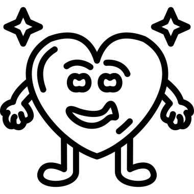 Kalp. Web simgesi basit illüstrasyon