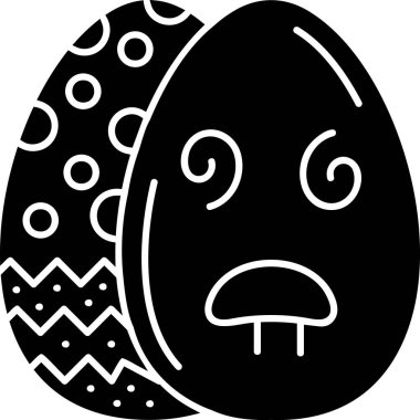 Paskalya yumurtası simgesi, vektör illüstrasyonu