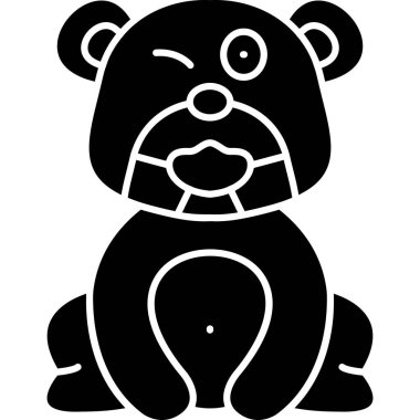 Ayı hayvan vahşi yaşam simgesi katı bir şekilde