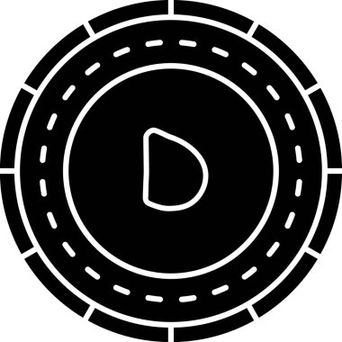 Madeni para kumarhanesi simgesi taslak biçimi