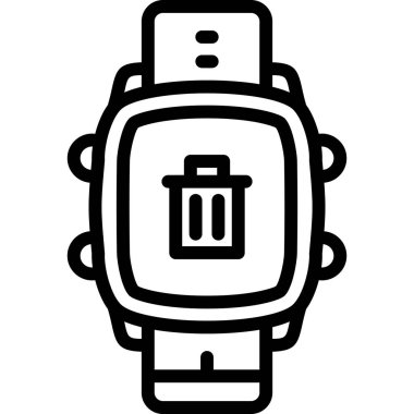 Akıllı saat ikonu. Beyaz arkaplanda izole edilmiş web tasarımı için Akıllı Saat vektör simgesi