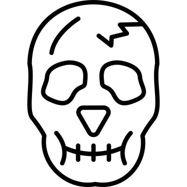 Kurukafa simgesi vektör illüstrasyonu