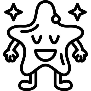 Hayalet simgesi olan yıldız, özet biçimi