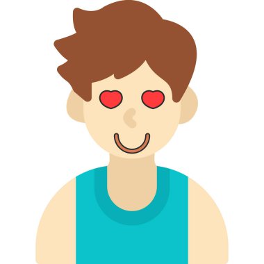 Man avatar karakter vektör çizimi tasarımı