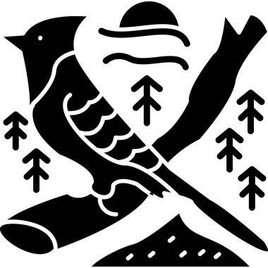 kuşun ahşap çizimi