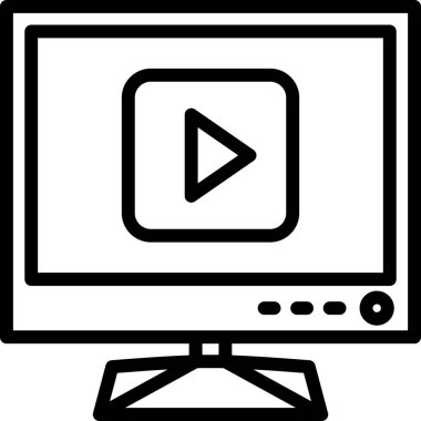 Bilgisayar. Web simgesi basit tasarım