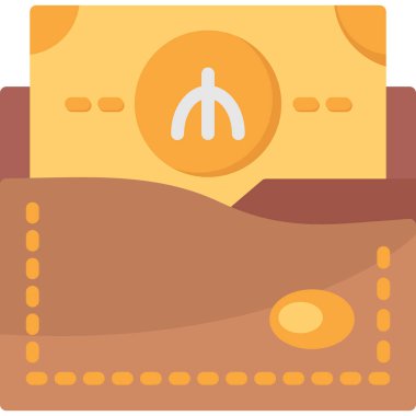 Cüzdan. Web simgesi basit illüstrasyon