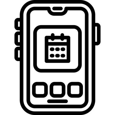 Takvim simgesi vektör illüstrasyonu