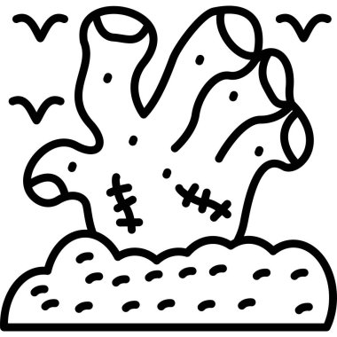 El çizimi karalama tarzı vektör sanatı. Cadılar Bayramı ve bayram sembolleri. siyah ve beyaz resimleme.