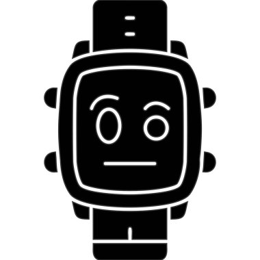 Robot simgesi, vektör çizimi beyaza izole edildi