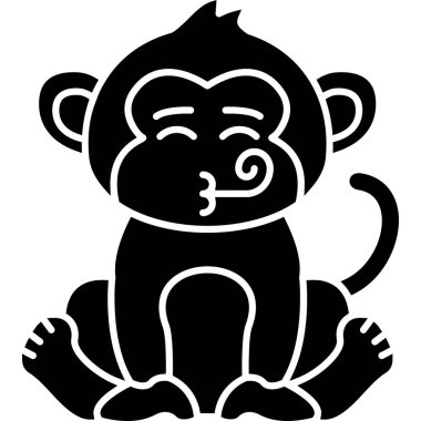 Çizgi film tarzında maymun resmi