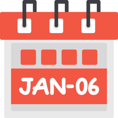 Takvim simgesi tasarımı, vektör illüstrasyonu