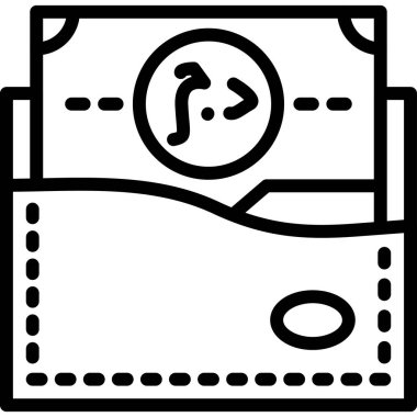 Para için. Web simgesi basit illüstrasyon