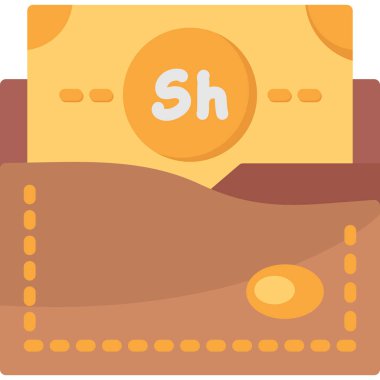 Cüzdan. Web simgesi basit illüstrasyon