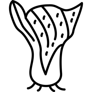 Çizgi film mantarının beyaz arkaplanının vektör çizimi