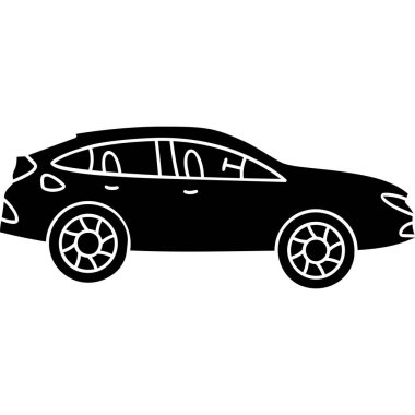 Araba ikonu. vektör illüstrasyonu.