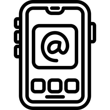 mobil e- posta simgesi vektör çizimi