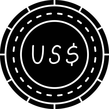 Dolar simgesi, vektör illüstrasyonu