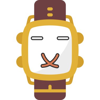 düz renk retro karikatür çalar saat